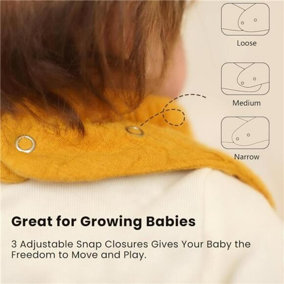 Muslin Baby Bibs 10 Pack Soft Cotton Bandana Drool Bibs Unisex Teething Set - Picture 4 of 7